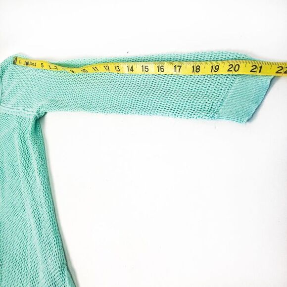 American Eagle Mint Green Mesh Knit Cardigan Sweater Sz XS - Picture 11 of 12